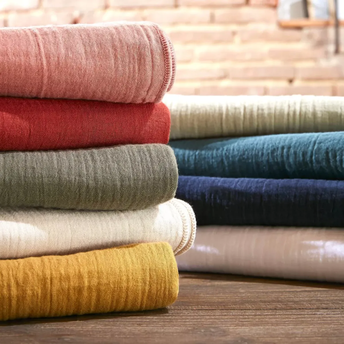 Clearance Lenzuolo con angoli garza di cotone (180 x 200 cm) Gaïa chantilly Lenzuola Con Angoli