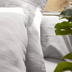 Outlet Lenzuolo con angoli garza di cotone (90 x 190 cm) Gaïa Grigio nuvola Lenzuola Con Angoli