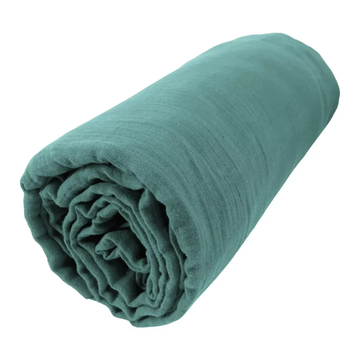 New Lenzuolo con angoli garza di cotone (140 cm) Gaïa Blu anatra Lenzuola Con Angoli