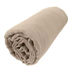 Outlet Lenzuolo con angoli garza di cotone (140 x 190 cm) Gaïa Marrone Lenzuola Con Angoli