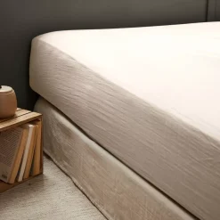 Outlet Lenzuolo con angoli garza di cotone (160 x 200 cm) Gaïa pampa Lenzuola Con Angoli