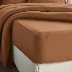 Outlet Lenzuolo con angoli in lyocell Tencel™ lavato (160 x 200 cm) Olivia Lenzuola Con Angoli