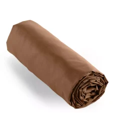 Sale Lenzuolo con angoli percalle di cotone (140 x 190 cm) Cali Marrone Lenzuola Con Angoli