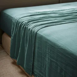Clearance Lenzuolo sopra garza di cotone (240 x 300 cm) Gaïa Lenzuola Superiori