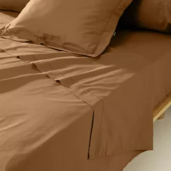 Outlet Lenzuolo sopra percalle di cotone (240 x 300 cm) Cali Lenzuola Superiori