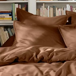 Discount Lenzuolo sopra percalle di cotone (180 x 290 cm) Cali Marrone Lenzuola Superiori
