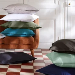Best Lenzuolo sopra percalle di cotone (180 x 290 cm) Cali Grigio Lenzuola Superiori