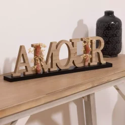 Lettere decorative in legno Amour Beige