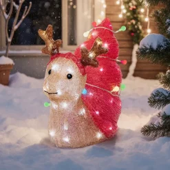 Lumaca di Natale luminosa 70 LED (34 cm) Bruno Rosso e bianco freddo