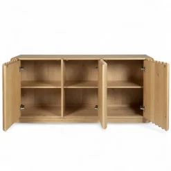 Madia 3 ante in legno massello di rovere (158 x 75 cm) Altos Naturale