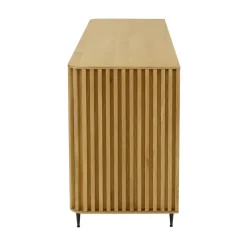 Madia 3 ante in rovere massiccio e metallo (159 x 76 cm) Rytm Naturale