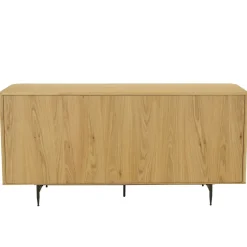 Madia 3 ante in rovere massiccio e metallo (159 x 76 cm) Rytm Naturale