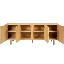 Madia 4 ante in rovere massiccio (200 x 80 cm) Oakland Naturale