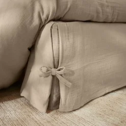 Discount Mantovana Garza di cotone (160 x 200 cm) Gaïa Marrone Accessori Letto