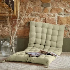 Discount Materassino da pavimento in garza di cotone (60 x 120 cm) Gaia Verde lime Cuscini Da Pavimento