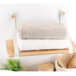 Mensola adesiva bambù Easy Chic Bianco