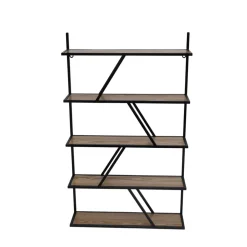 Mensole metallo a muro 5 livelli (83,8 cm) Dayso Nero