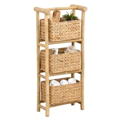 Mobile 3 cesti bambù e giacinto d'acqua (Alt 91 cm) Bali