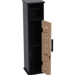 Mobile porta rotolo carta igienica con riserva (H75 cm) Bergen Nero