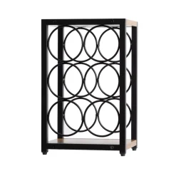 mobiletto portabottiglie industriale 6 scompartimenti (H20 cm) Sacha Nero