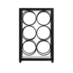 mobiletto portabottiglie industriale 6 scompartimenti (H20 cm) Sacha Nero