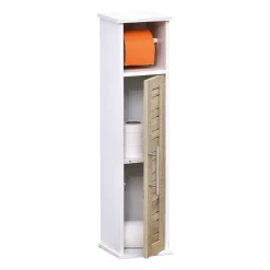 Mobiletto portarolo wc con riserva (75 cm) Stockholm Bianco