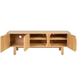 Mobile TV 3 ante in rovere massiccio (154 x 55 cm) Oakland Naturale