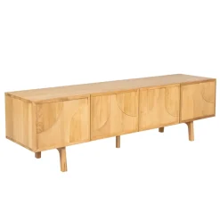 Mobile TV 4 ante in rovere (180 x 55 cm) Olys Naturale