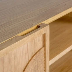 Mobile TV 4 ante in rovere (180 x 55 cm) Olys Naturale