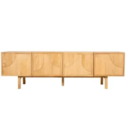 Mobile TV 4 ante in rovere (180 x 55 cm) Olys Naturale