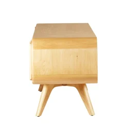 Mobile TV 2 scomparti 2 ante in rovere massiccio (165 x 58 cm) Bilbao Naturale