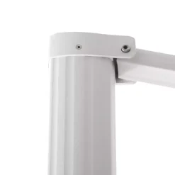 Ombrellone decentrato quadrato in alluminio con base (3 x 3 m) Elyra Bianco e Verde oliva