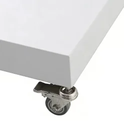 Ombrellone decentrato rettangolare in alluminio con base (3 x 4 m) Elyra Bianco