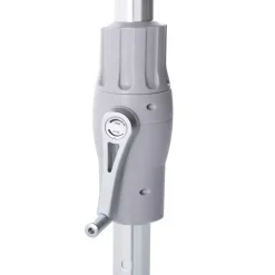 Ombrellone rotondo in alluminio (D3,3 m) Elyra Metallizzato brillante e Antracite