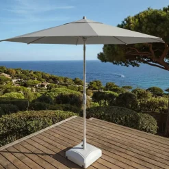 Ombrellone rotondo in alluminio (D3,3 m) Elyra Metallizzato brillante e Grigio