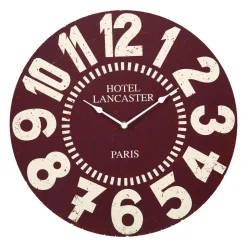 Orologio da parete legno (38 cm) Vintage Hôtel Rosso