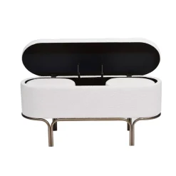 Clearance Panca contenitore e 2 pouf (L116 cm) Ivanhoe Pouf, Sgabelli, Bar|Pouf, Sgabelli