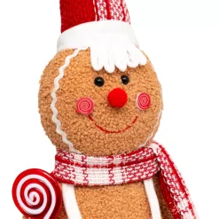 Pan di zenzero con gambe telescopiche (H89 cm) Miss Natale Marrone chiaro