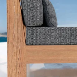 Hot Penisola da giardino legno d'acacia Bornéo - Grigio Tavolini Da Giardino, Divani|Lettino Da Spiaggia
