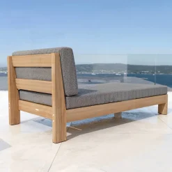 Hot Penisola da giardino legno d'acacia Bornéo - Grigio Tavolini Da Giardino, Divani|Lettino Da Spiaggia