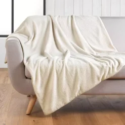 Plaid bouclé (150 cm) Wooly Ecru