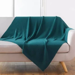 Plaid (150 cm) Tricotine Verde smeraldo