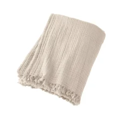 Discount Plaid garza di cotone (220 cm) Gaïa pampa Plaid E Teli Copritutto|Copriletti, Trapuntine E Runner Letto