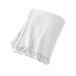 Best Plaid garza di cotone (160 cm) Gaïa chantilly Plaid E Teli Copritutto|Copriletti, Trapuntine E Runner Letto