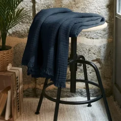 Sale Plaid garza di cotone (160 cm) Gaïa Plaid E Teli Copritutto|Copriletti, Trapuntine E Runner Letto