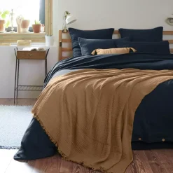Hot Plaid garza di cotone (220 cm) Gaïa Plaid E Teli Copritutto|Copriletti, Trapuntine E Runner Letto