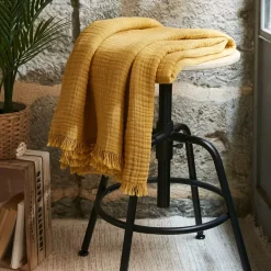 Best Plaid garza di cotone (160 cm) Gaïa Plaid E Teli Copritutto|Copriletti, Trapuntine E Runner Letto