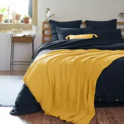 Clearance Plaid garza di cotone (220 cm) Gaïa Plaid E Teli Copritutto|Copriletti, Trapuntine E Runner Letto