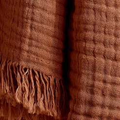 Clearance Plaid garza di cotone (220 cm) Gaïa Plaid E Teli Copritutto|Copriletti, Trapuntine E Runner Letto