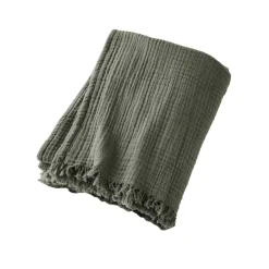 Outlet Plaid garza di cotone (160 cm) Gaïa Plaid E Teli Copritutto|Copriletti, Trapuntine E Runner Letto